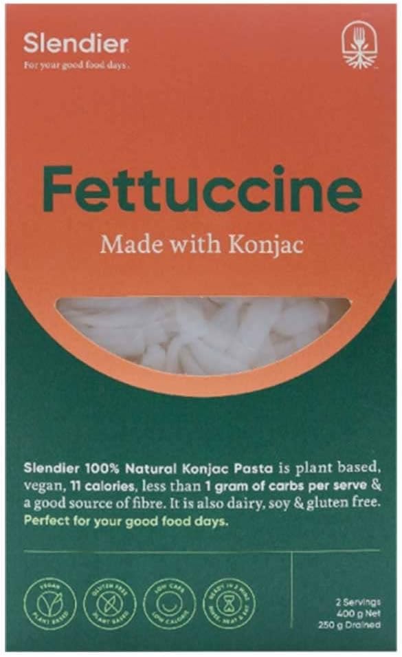 Slendier Organic Fettuccine – Low-Carb Konjac Pasta | 400g