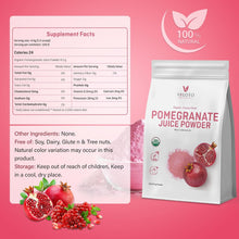 VELOTO Organic Pomegranate Juice Powder, Pure Pomegranate Fruit Extract Freeze Dried Powder, Natural Vitamin C Vegan Sweetener Superfoods for Smoothies, Yogurt & Shake, Gluten Free, Non GMO, 1 lb