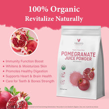 VELOTO Organic Pomegranate Juice Powder, Pure Pomegranate Fruit Extract Freeze Dried Powder, Natural Vitamin C Vegan Sweetener Superfoods for Smoothies, Yogurt & Shake, Gluten Free, Non GMO, 1 lb