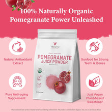 VELOTO Organic Pomegranate Juice Powder, Pure Pomegranate Fruit Extract Freeze Dried Powder, Natural Vitamin C Vegan Sweetener Superfoods for Smoothies, Yogurt & Shake, Gluten Free, Non GMO, 1 lb