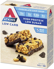 Atkins Chocolate Chip Crisp Bars – Low Carb, High Protein | 5-Pack