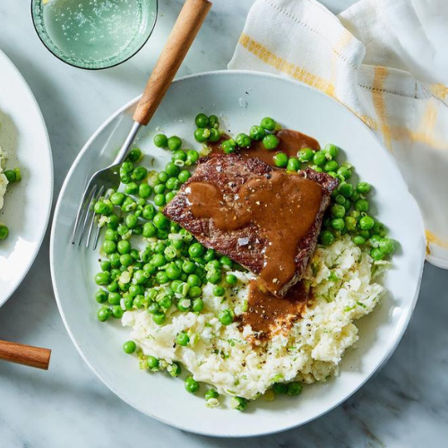 Braised Grass-Fed Lamb Stew with Peas and Mashed Potatoes (NDIS)
