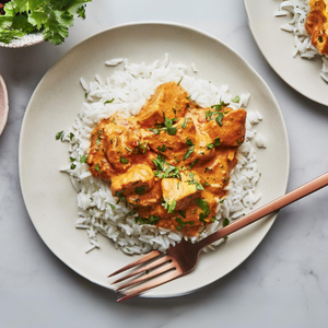 Free Range Butter Chicken serve over White Rice (Organic)