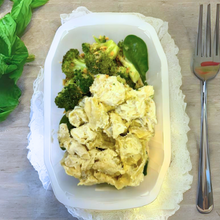 Creamy Chicken Tortellini in Charred Garlic Broccoli