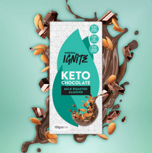 Melrose Ignite Keto Chocoloate - MILK ROASTED ALMOND 100g