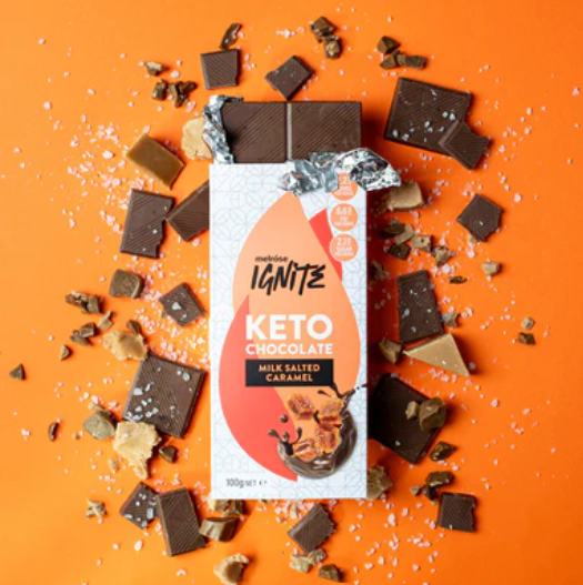Melrose Ignite Keto Chocoloate - MILK SALTED CARAMEL 100g