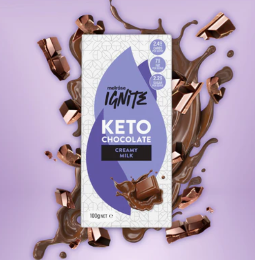 Melrose Ignite Keto Chocoloate - CREAMY MILK 100g