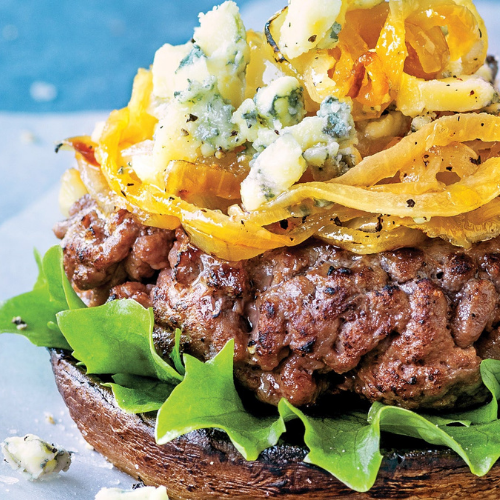 Caramelised Onion Burger with TLC and Aioli (NDIS)