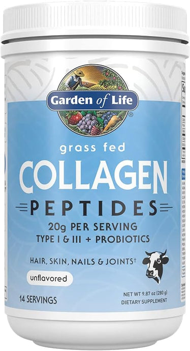 Garden of Life Grass-Fed Collagen Peptides – Unflavored | 14 Servings (NDIS)