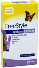 Abbott Freestyle Optium Blood Ketone Test Strips | 10-Pack