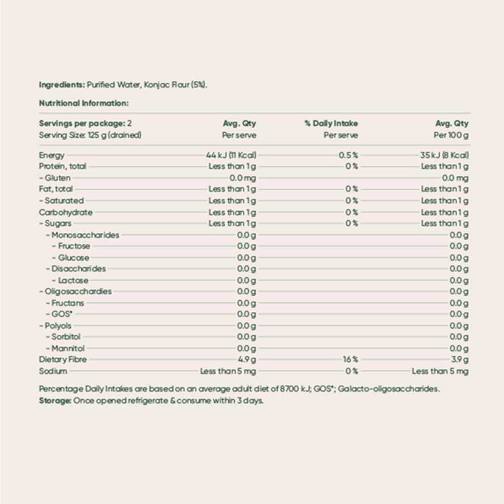 Slendier Organic Fettuccine – Low-Carb Konjac Pasta | 400g