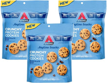 Atkins Crunchy Protein Cookies – Chocolate Chip, Keto Friendly | 3 Bags