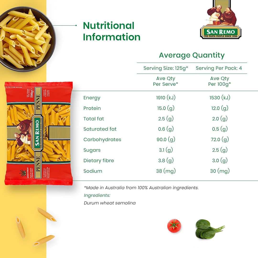 San Remo Penne Pasta – Authentic Italian Durum Wheat | 500g