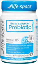 Life-Space Broad Spectrum Probiotic – 32 Billion CFU, 15 Strains | 60 Capsules