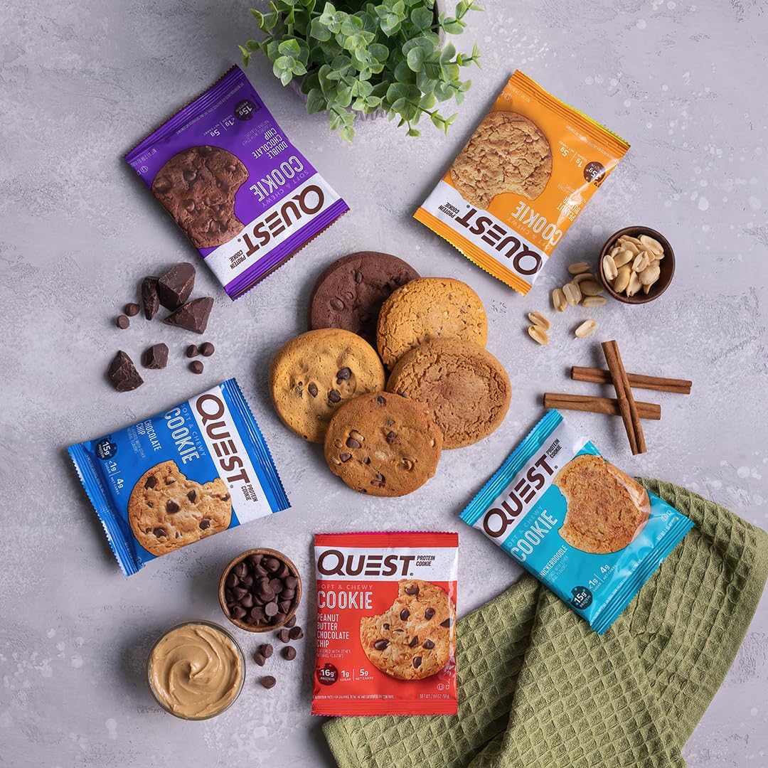 Quest Double Chocolate Chip Protein Cookie – High Protein, Low Carb | 12 Count