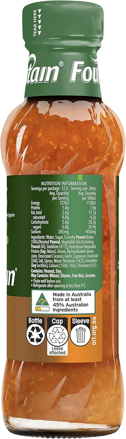 Fountain Satay Sauce – Perfect for Dipping & Marinades | 250ml