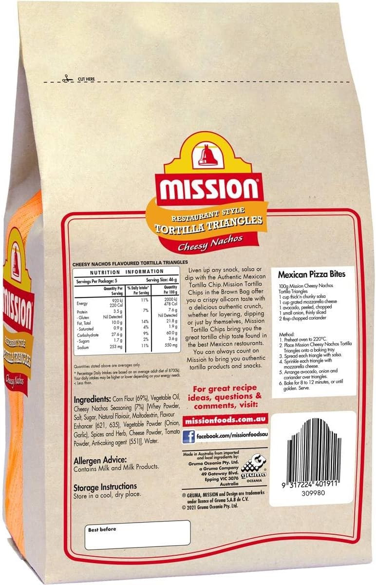 Mission Foods Mission Foods Cheesy Nacho Chips 230 g
