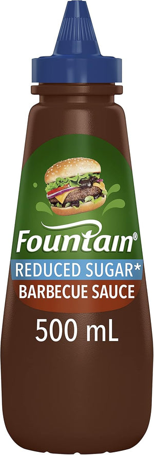 Fountain Reduced Sugar BBQ Sauce – Perfect for Dipping & Marinades | 500ml