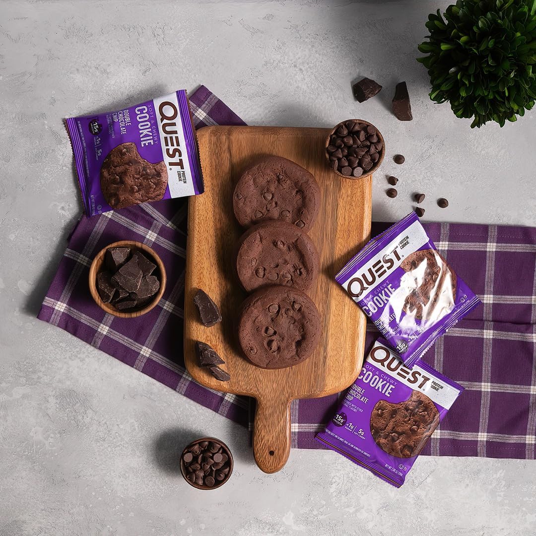 Quest Double Chocolate Chip Protein Cookie – High Protein, Low Carb | 12 Count