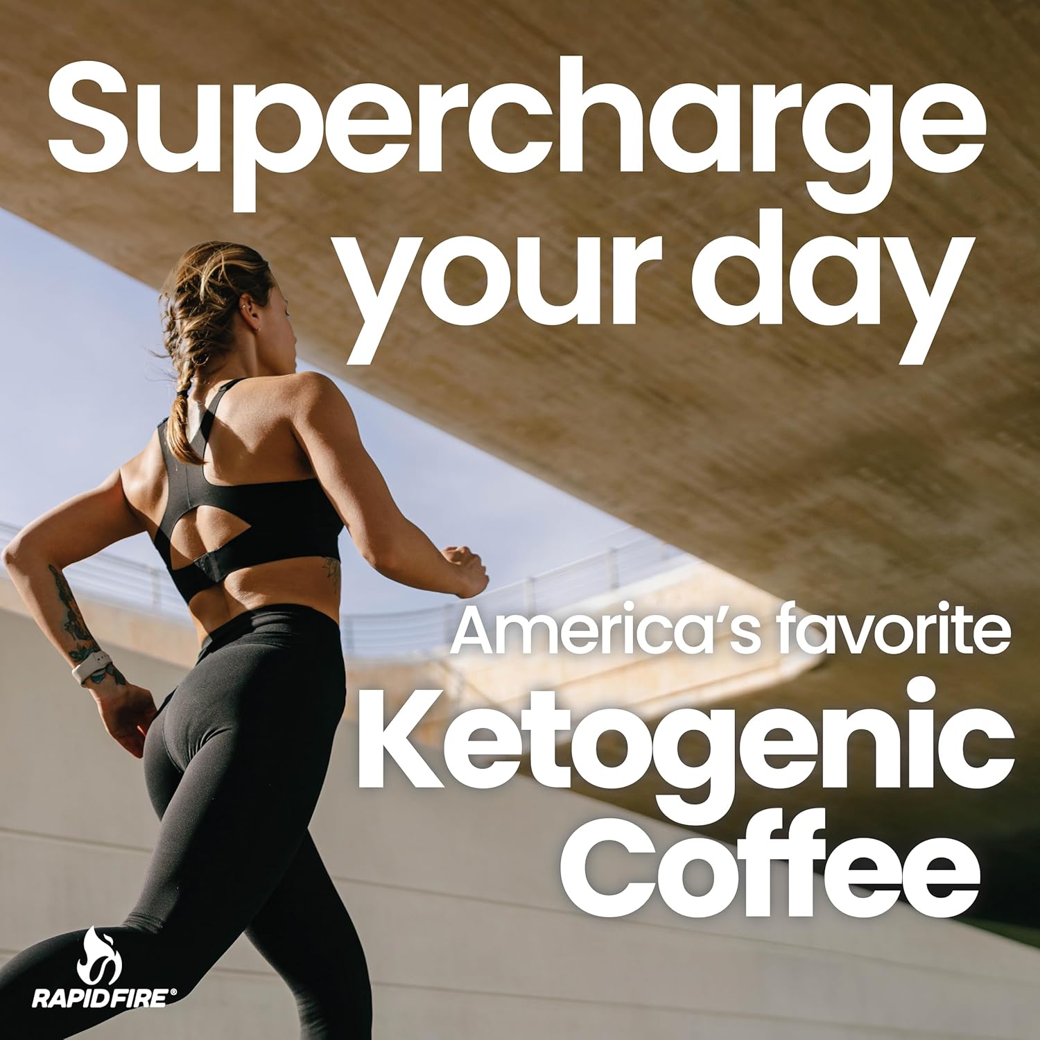 Rapid Fire Keto Coffee Mix – Instant, Fair Trade & Metabolism Support | 7.93 oz, 15 servings