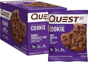 Quest Double Chocolate Chip Protein Cookie – High Protein, Low Carb | 12 Count