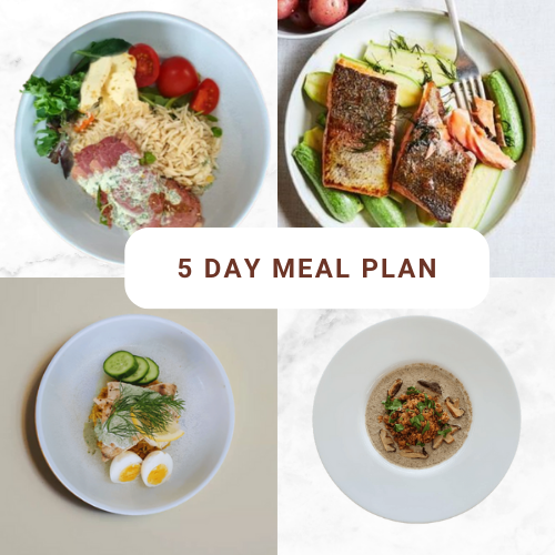 5 Days Gluten Free Meal Plan - Lunch & Dinner