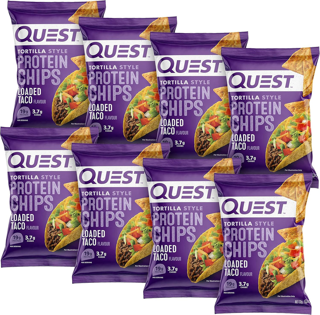 Quest Loaded Taco Protein Chips – High Protein, Low Carb | 8-Pack – A ...