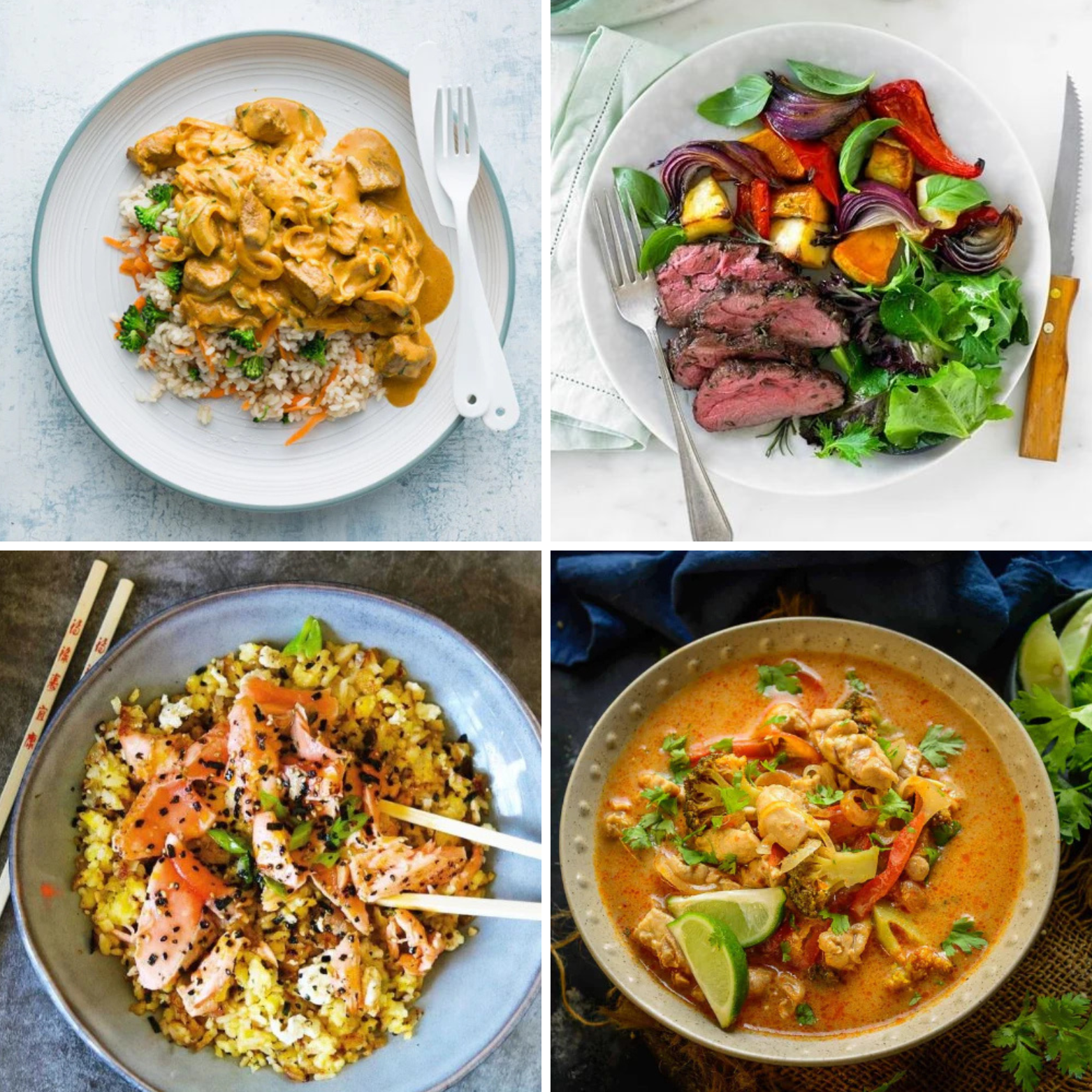 3 Day Low Carb Meal Plan - Lunch & Dinner