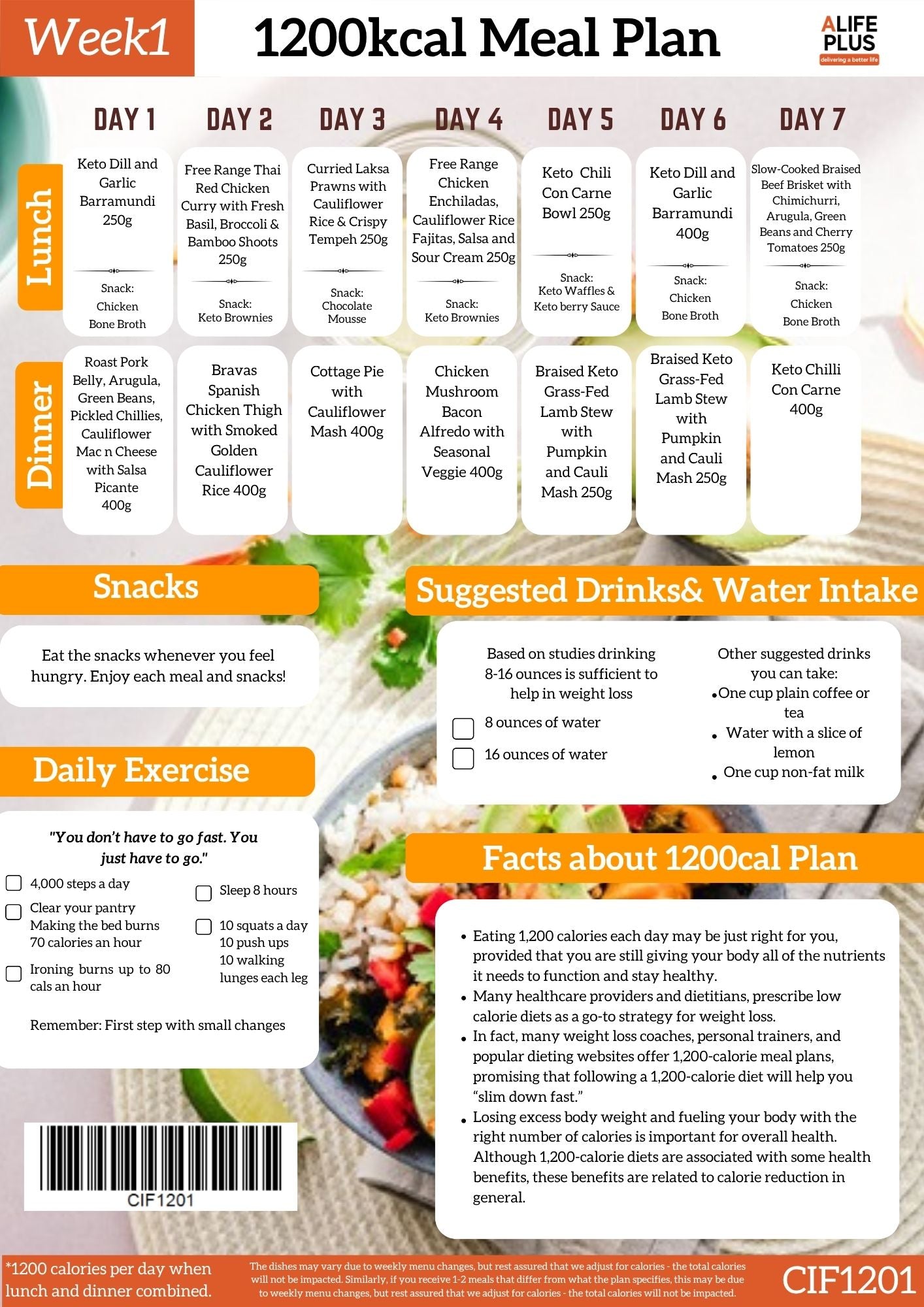 1200cal IF Meal Set #1