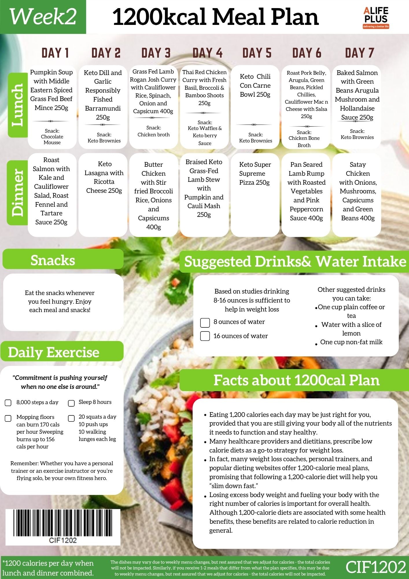 1200cal IF Meal Set #2