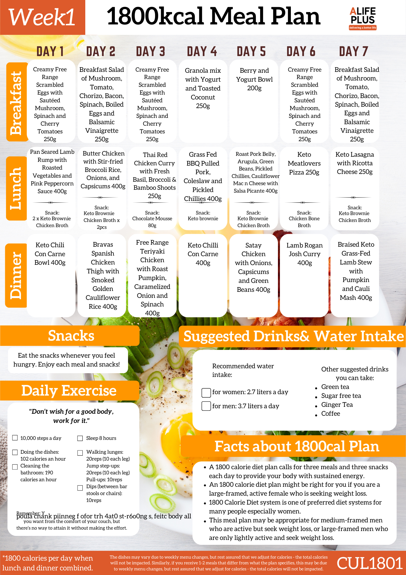 1800cal Ultimate Meal Set #1