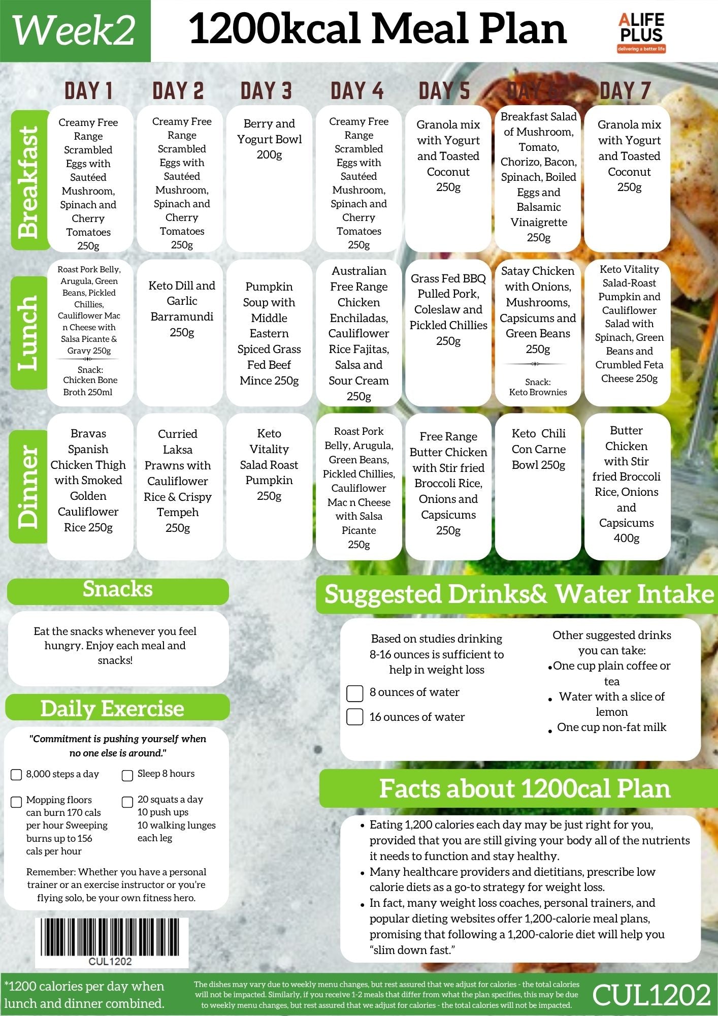 1200cal 28-Days Ultimate Meal Plan