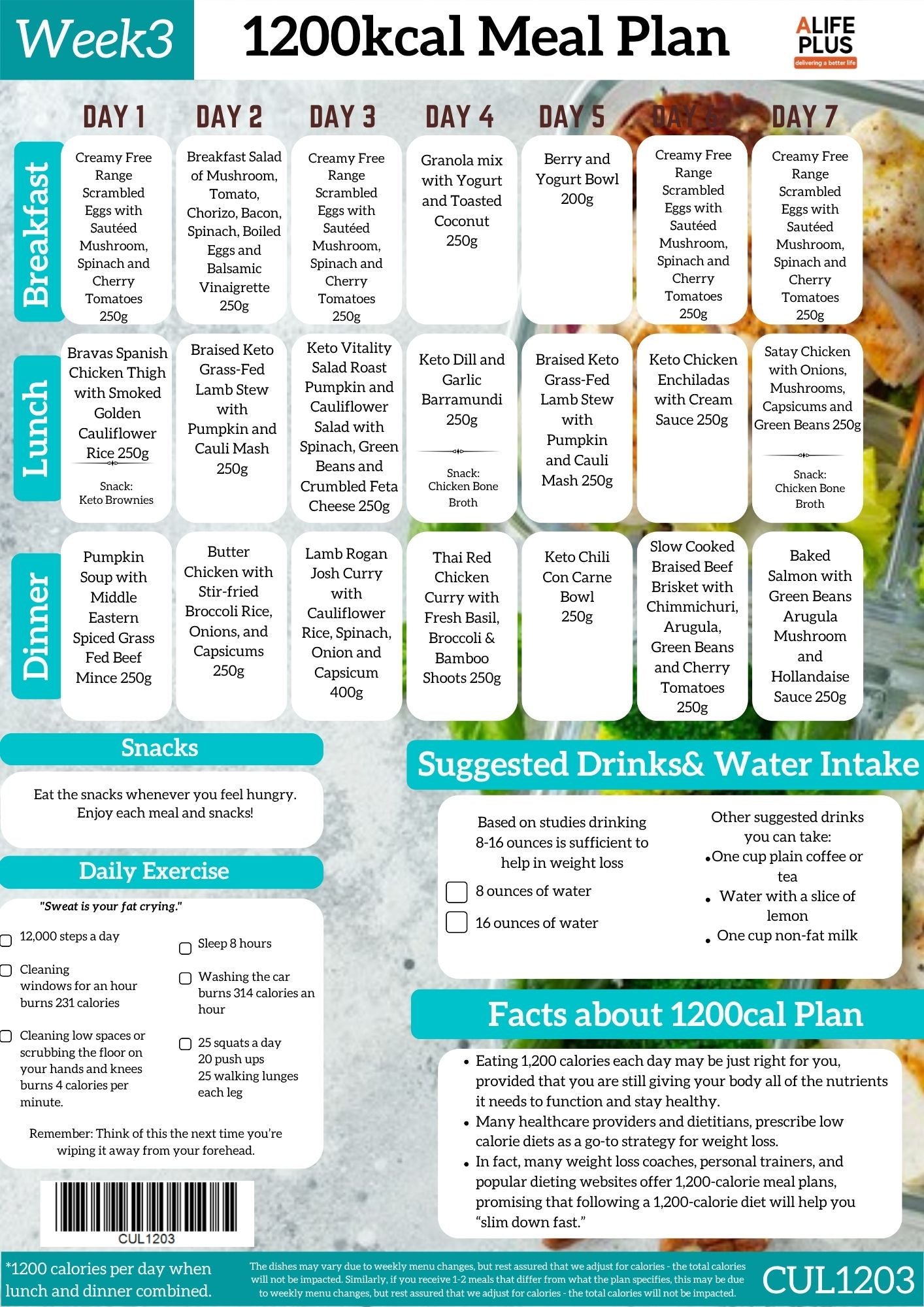 1200cal Ultimate Meal Set #3