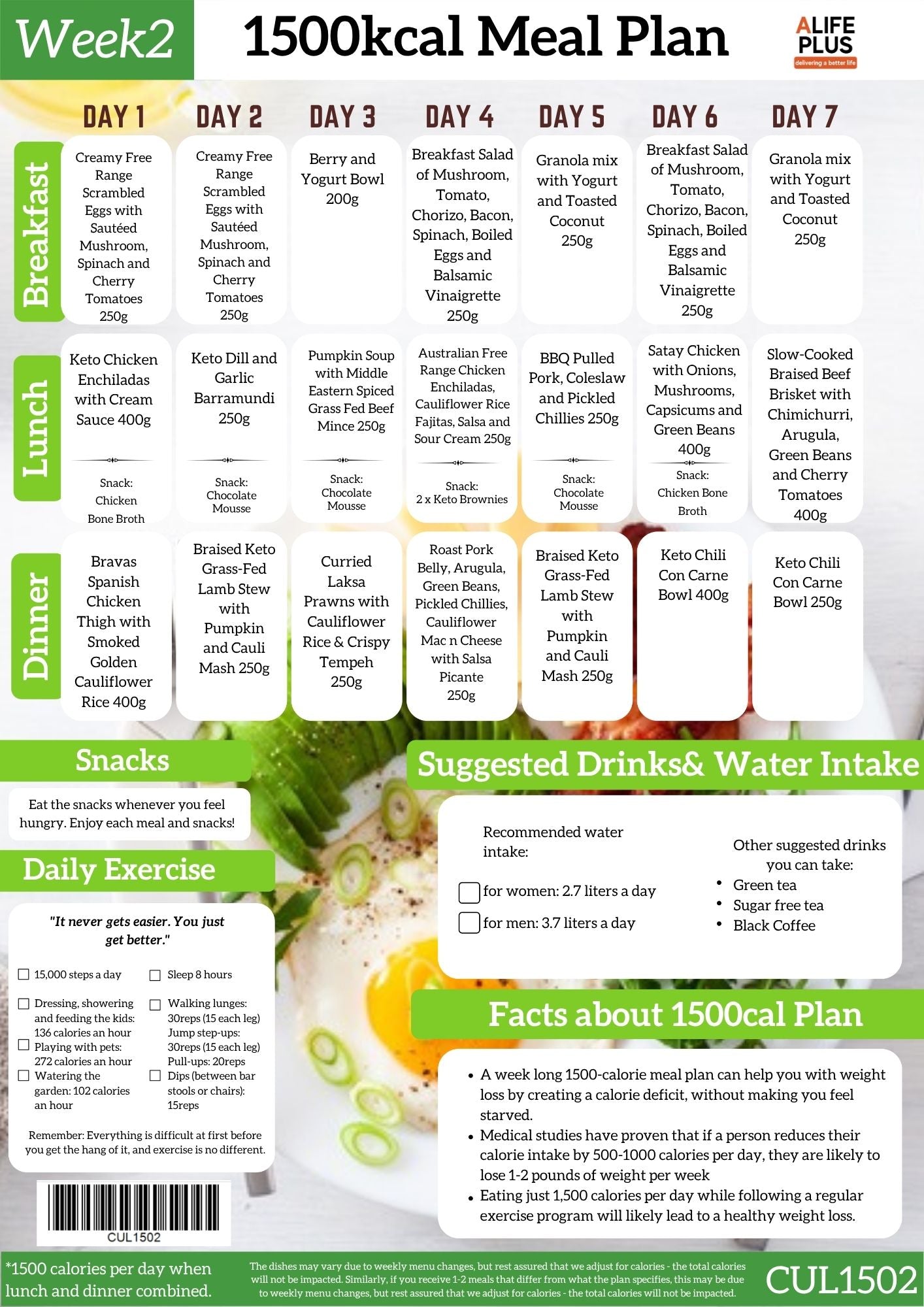 1500cal 28-Days Ultimate Meal Plan