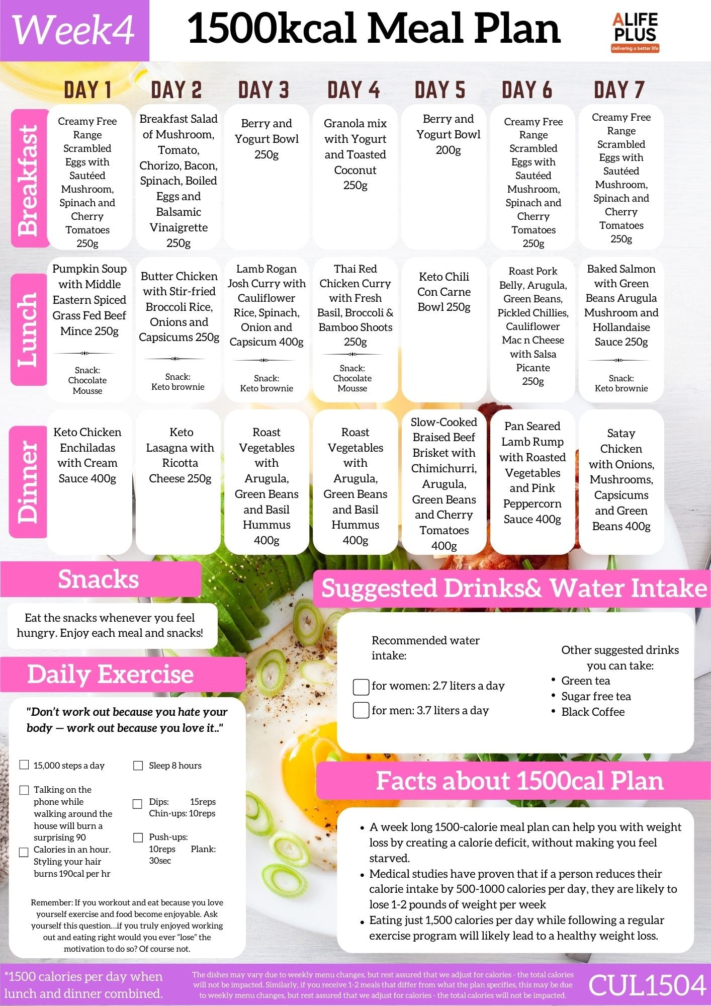 1500cal 28-Days Ultimate Meal Plan