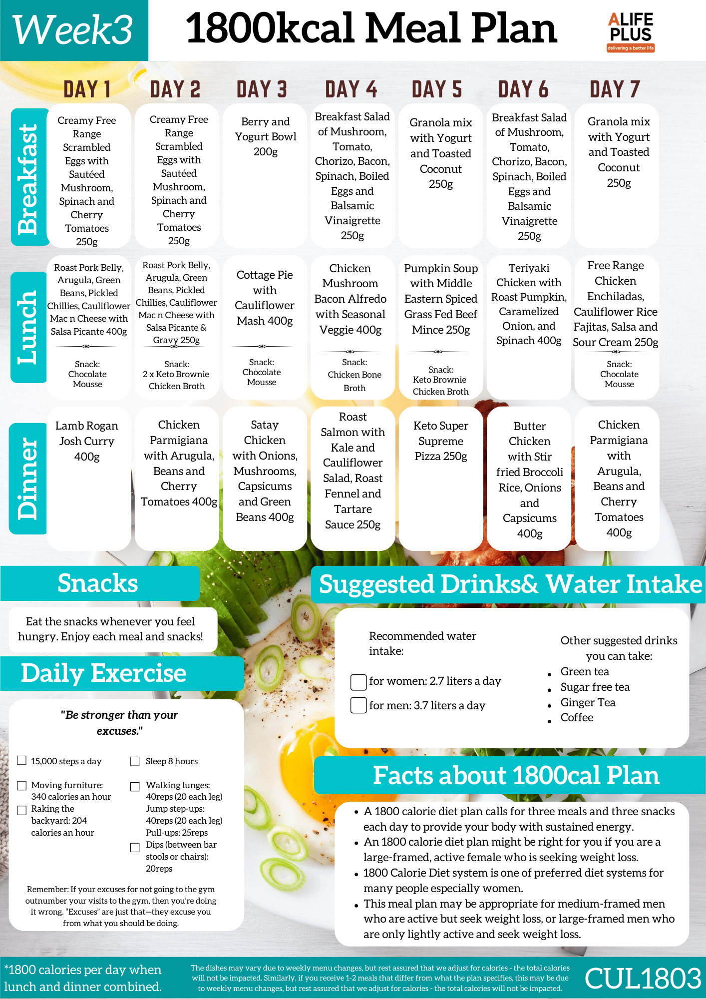 1800cal 28-Days Ultimate Meal Plan