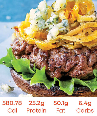 Caramalised Onion Burger with Romain, Tomato, Cheese Slice and Aioli
