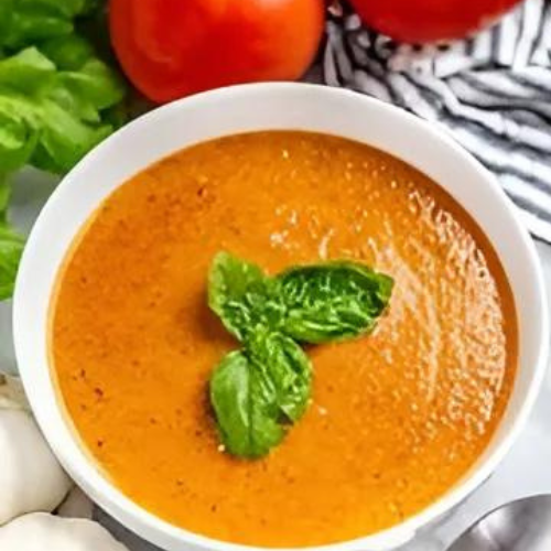 Charred Tomato and Basil Soup