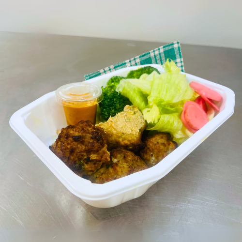 Chicken Takatak with Nepalese Style Chutney, Broccoli, and Pickled Radish (Organic)