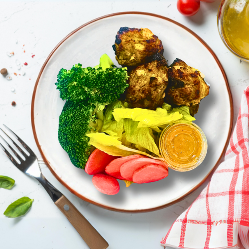 Chicken Takatak with Nepalese Style Chutney, Broccoli, and Pickled Radish (Organic)