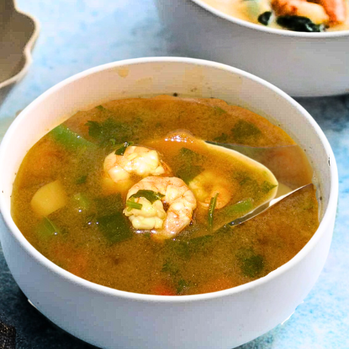 Coastal Prawn and Spinach Soup