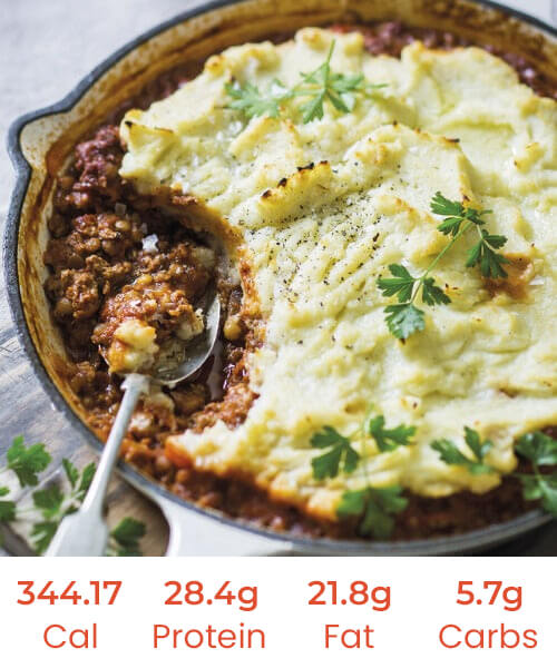 Cottage Pie with Cauliflower Mash