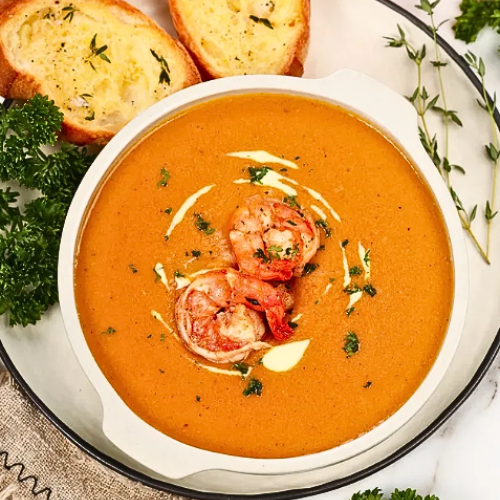 Garlic Prawn Bisque Soup