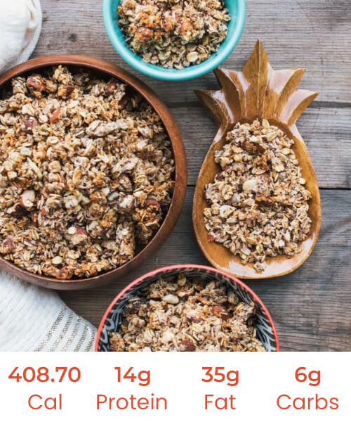 Granola mix with Yogurt and Toasted Coconut (Breakfast) (Gluten-free)