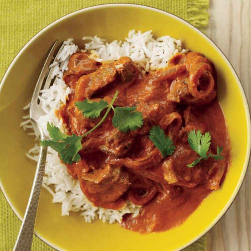 Grass Fed Lamb Rogan Josh Curry with Basmati Rice, Spinach, Onion and Capsicum (Gluten-free)