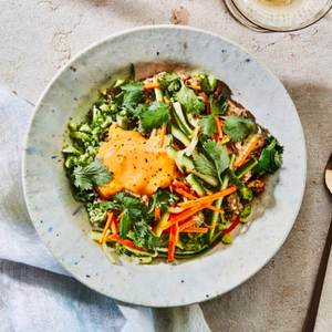 Asian Aroma Banh Mi Style Pork Bowl with Egg Fried Jasmine Rice