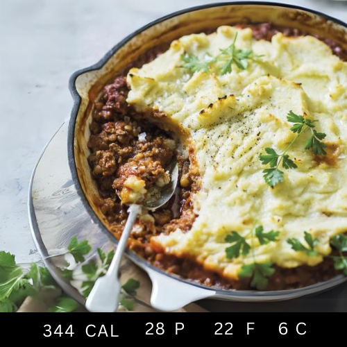 Cottage Pie with Cauliflower Mash