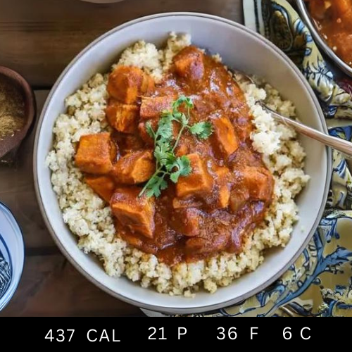 Chicken Tikka Masala with Cauliflower Rice (Gluten-free)