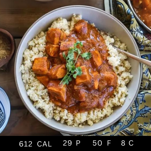 Chicken Tikka Masala with Cauliflower Rice (Gluten-free)