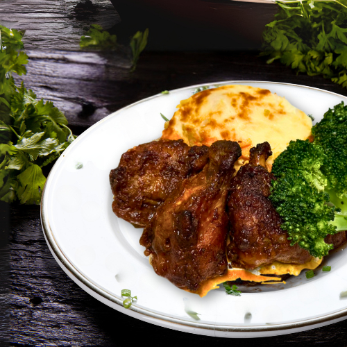 Carnivore Buffalo Chicken Wings and Cheese Bake